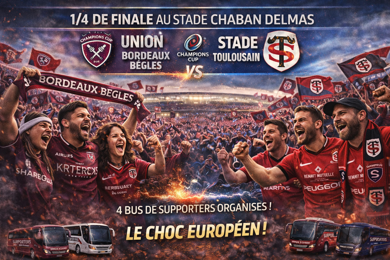 1/4 Champions Cup : Les informations